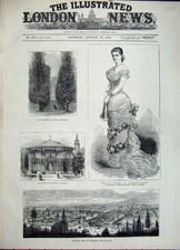 Original Old Antique Print