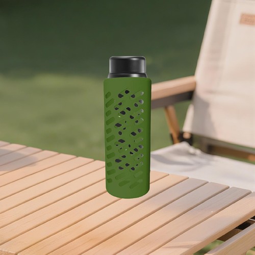 Glass water bottle silicone - glass,