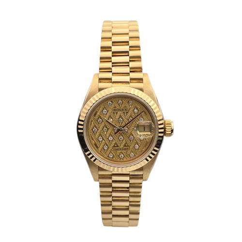 18ct gold rolex lady datejust - lady,
