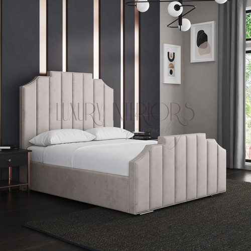 Luxury velvet ottoman bed - luxury,