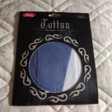 SIZE M SILKY TATTOO STYLE BLUE