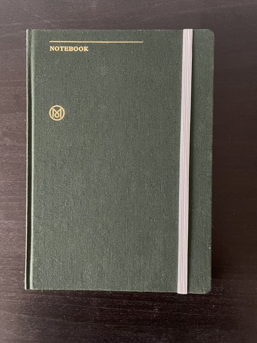 Monocle green linen notebook