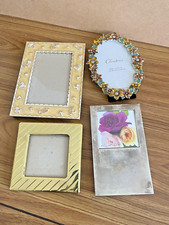 4 Picture Frames Various To Fit Photo Sizes From 3x3” - 6x4” Job Lot