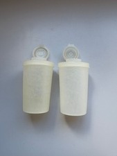 2 x Vintage Tupperware Opaque Spice / Salt / Pepper Shakers
