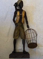 Sculpture Servant Africa Garden Statue Colonial Style Figure Decoration 60cm