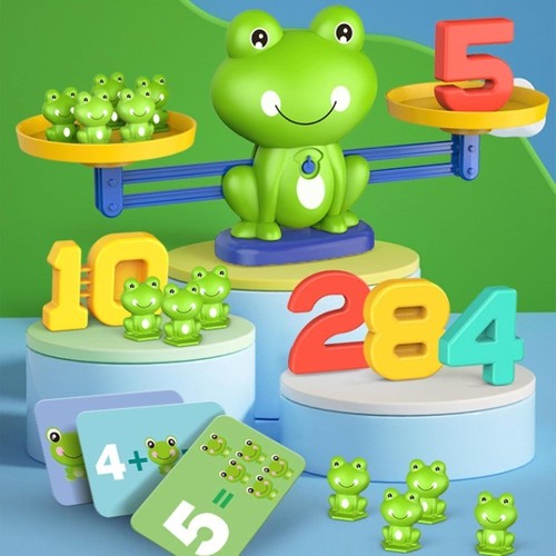 Frog balance scale - frog, math