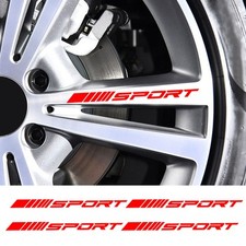 8× SPORT Style Car Rim Wheel Hub Racing Sticker Graphic Strips Decal Accessories