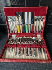 Vintage Smith Seymour Ltd 6 Setting Colourful Cutlery  Set