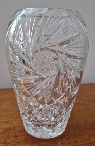 Vintage crystal vase - crystal, tall