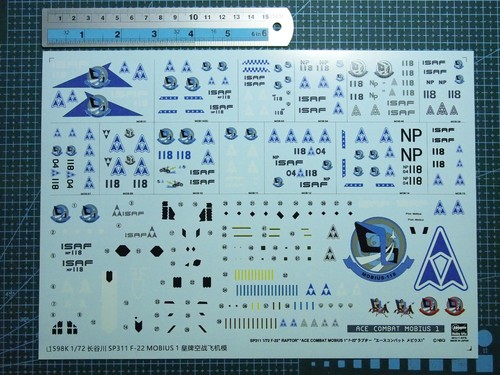 Water slide decals f 22 - water,