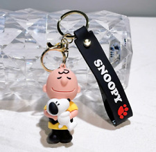 Peanuts Charlie Brown & Snoopy Keychain Keyring House Keys, Backpack, Car Keys