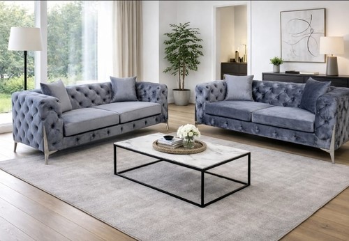 New chesterfield sofa grey - new,