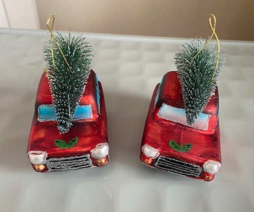 Red mini car - , xmas