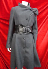 Mackage Designer grey Coat with Leather Belt M/M  Chest 38"