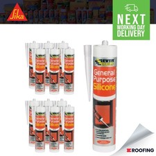 12X General Purpose Silicone Sealant Everbuild 280ML PVCU CLADDING SEALING