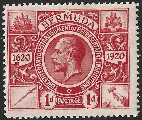 Bermuda 1921 kgvi deep - bermuda,