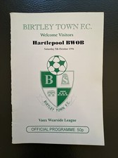5.10.1996. Birtley Town v Hartlepool BWOB (Vaux Wearside League).