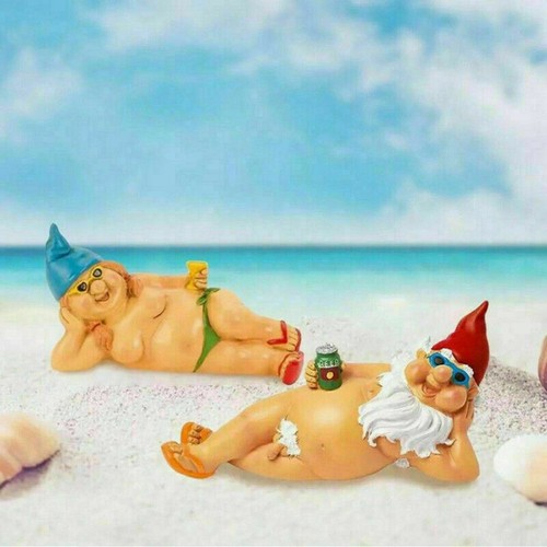1pair garden gnomes nude - 1pair,