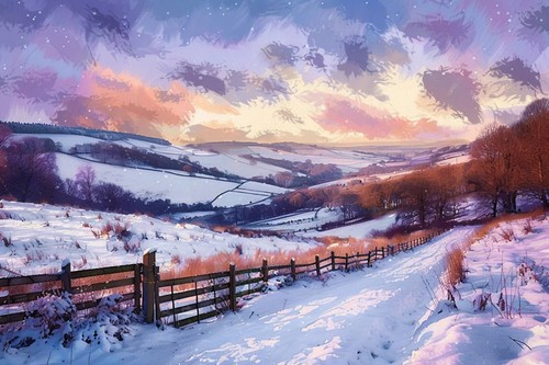 Yorkshire dales winter canvas - dales,