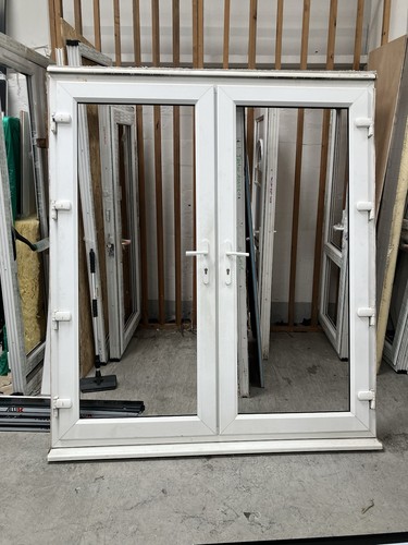 Upvc used white french door - white,