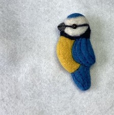 Handmade Needle Felted Blue