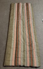 Vintage 60s 70s Scottish Polywarm Leisure Sleeping Bag – Brown & Orange Stripe