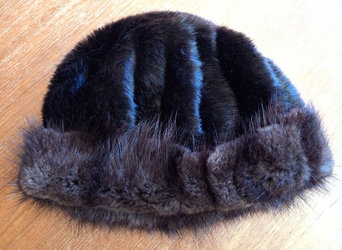 Vintage 1950s brown fur - brown,