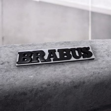 Matte Black Metal BRABUS logo