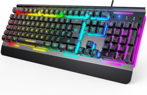 Tecknet rgb gaming keyboard - rgb,