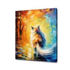 Birman Cat Animal Canvas Print | Gift For Birman Cat Lover | Colourful Cat