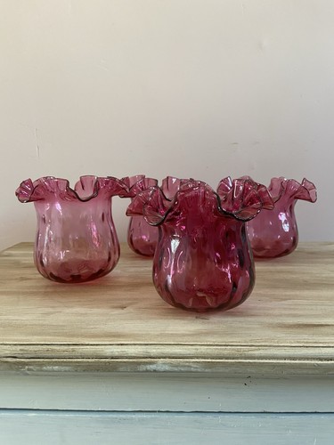 Antique hand blown - hand-blown, cranberry