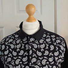 Merc  London Slim Fit Limited Edition Paisley Polo Size Large 42" 100% Genuine