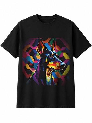 Doberman hexagon dog - doberman, lover