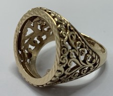 9ct Yellow Gold Floral Half