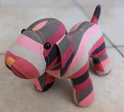 Striped sausage dog - sausage, soft