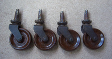 Set of 4 Gresley Bakelite Vintage 2" Trolley Castors  ~ 1930' ~ Suit Restorers