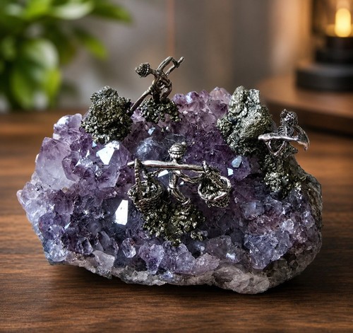 Natural amethyst crystal - natural,