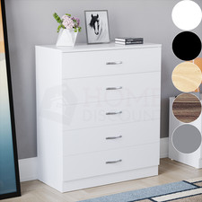 Modern Riano 5 Chest of Drawer Storage Organizer Bedroom Furniture