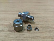 Stainless Steel 1/8" Tube Compression Union 1/8" -2 SAE Male Stud Coupling *