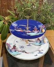Wedgwood Wonderlust Blue Pagoda 2 Tier Afternoon Tea Cake Stand - New & 1st