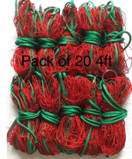 20 x 6Z BRIGHT RED 4ft NYLON RABBIT PURSE NETS FERRETING HUNTING PEST CONTROL