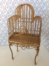 Brass bird cage for - cage, 1;12th