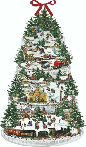 Christmas railway tree - railway, cut