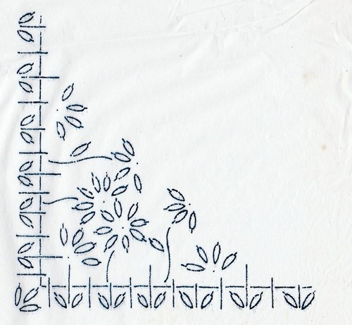Vintage embroidery transfer - vintage,