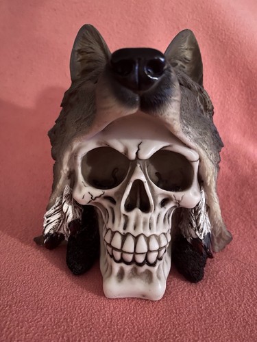 Skull with wolf head - skull,