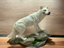Majestic Arctic Wolf Figurine Enchanted Sculpture Exquisite Wildlife Collectible