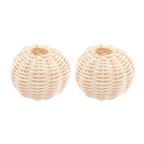 2pcs white rattan - rattan, lampshade