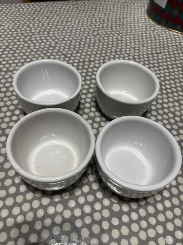 White small ceramic serving - white,