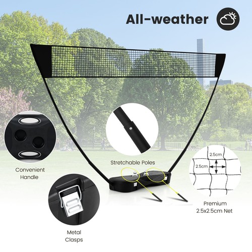 Badminton set with net - with,