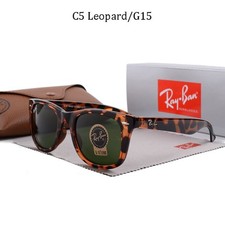 Ray-Ban Wayfarer RB2140 Sunglasses  Gloss Black Frame  G15  Green Lens